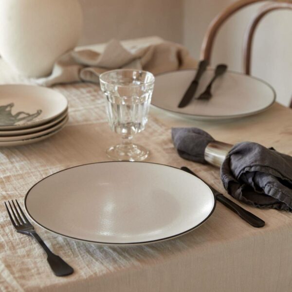 Πιάτο Φαγητού Augusta Natural - Black