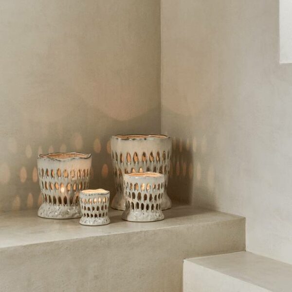 Θήκη Ρεσώ Coral - Κεραμική Ανοιχτό Γκρι, D10xH11