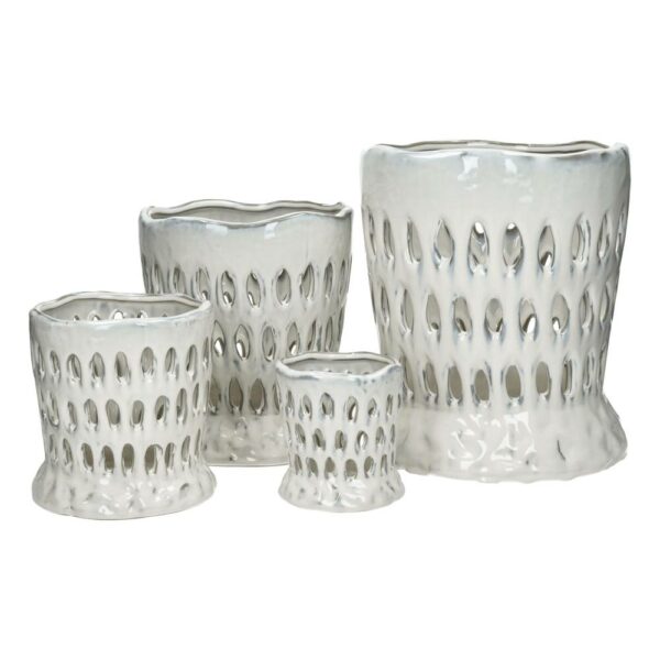 Θήκη Ρεσώ Coral - Κεραμική Ανοιχτό Γκρι, D15xH15