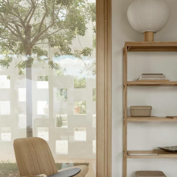 Επιτραπέζιο Φωτιστικό Kami - Ξύλο Δρυός/Ριζόχαρτο, 46×46×H45