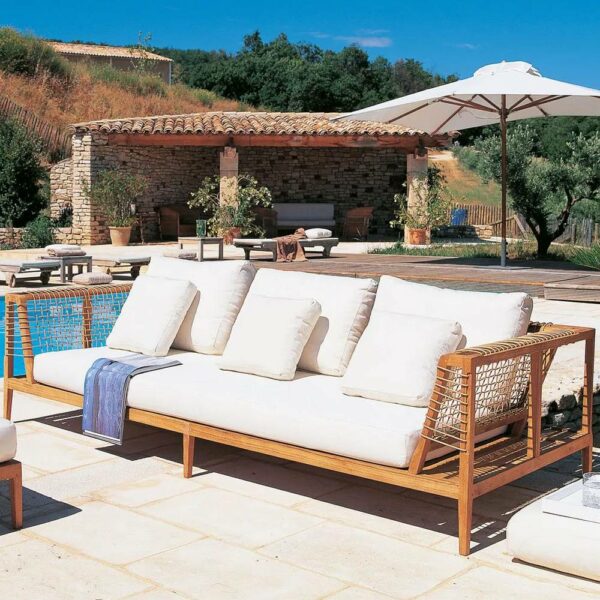 Καναπές Εξωτερικού Χώρου Synthesis - Φυσικό Teak, W260xD100xH65
