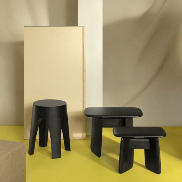 Σκαμπώ Stonehenge Maple - Μαύρο, 52x34xH40