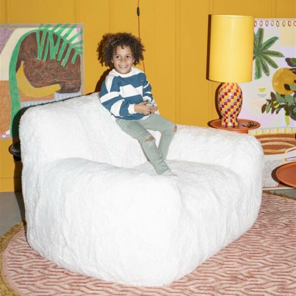 Πολυθρόνα Lounge Cuddle The Yeti - Λευκή, 106x125x78