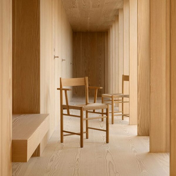 F-Chair Με Μπράτσα - Μασίφ Δρυς, 54,5xH81