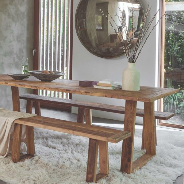 Τραπέζι Farmwood - Ξύλο Τικ, 180x90xH76