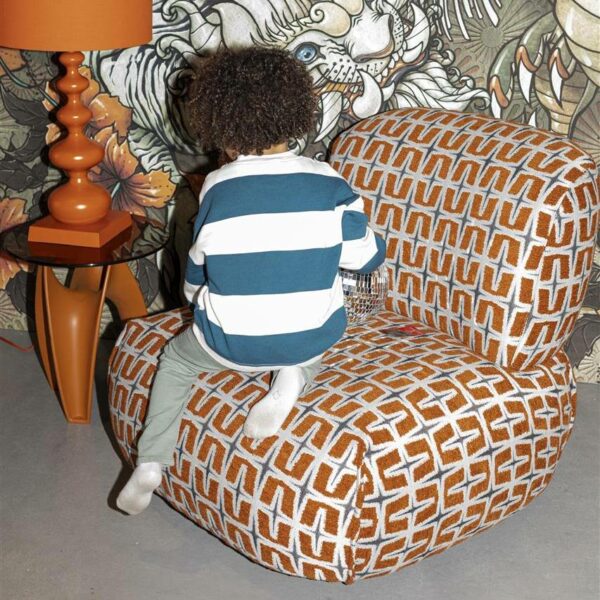 Πολυθρόνα Lounge Ritz - Μπεζ/Πορτοκαλί, 92x81,5x71