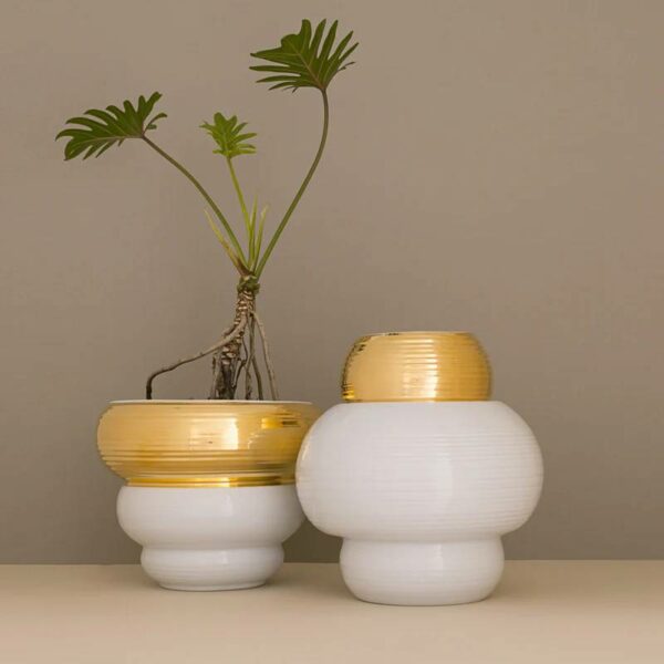 Βάζο Dip P - Λευκό Ματ, 31x31xH24