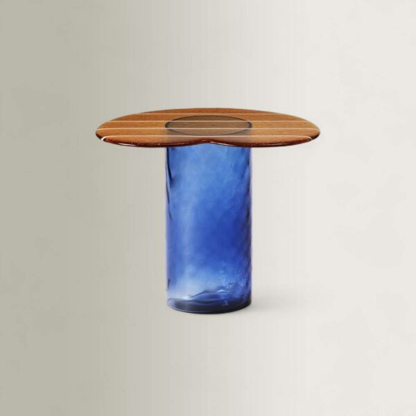 Τραπεζάκι Striche, Πορτοκαλί/Διαφανή, Πορτοκαλί/Μπλε, Πράσινο/Μπλε, 51×33,5xH41,5