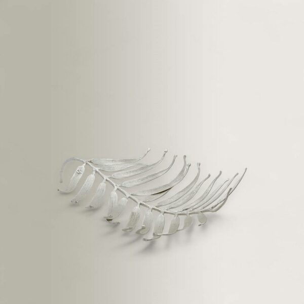 Δίσκος Erika Leaf - Ασημί, 75x43xH21