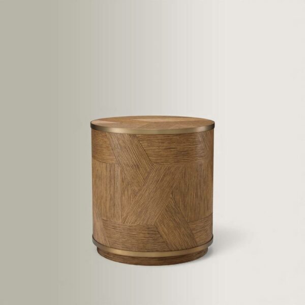 Τραπεζάκι Velutto - Carved Oak, 50×H53,5 cm