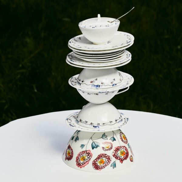 Μπωλ Sugar Anemone Milk Midnight Flowers - Χειροποίητο,10×10×7,5