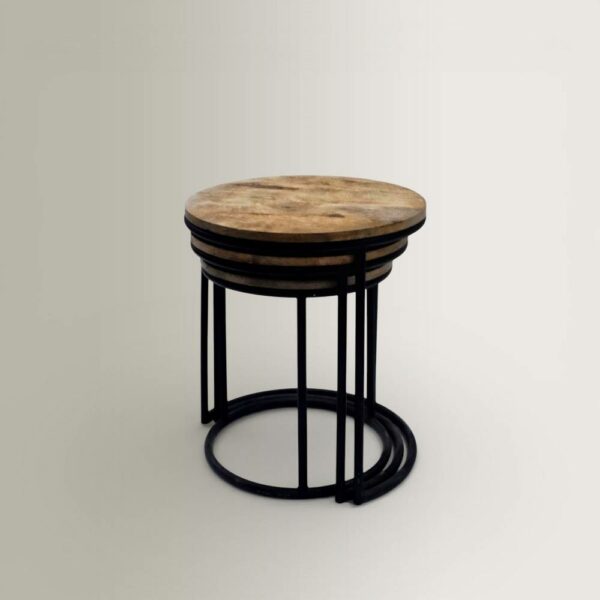 Σετ/3 Τραπεζάκια C55-64 - Iron + Wdn