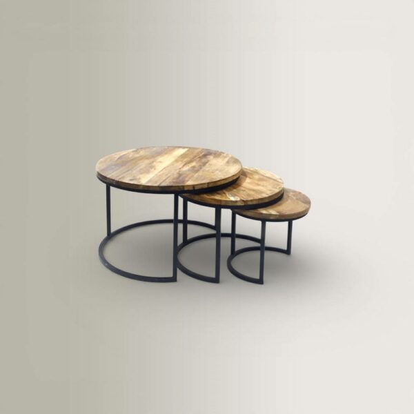 Σετ/3 Τραπεζάκια C37-48 - Iron Round