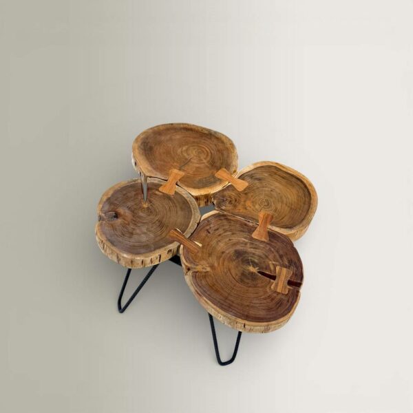 Τραπεζάκι 4Blog - Iron + Wdn, 75x75xH45