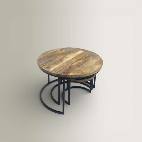 Σετ/3 Τραπεζάκια C37-48 - Iron Round