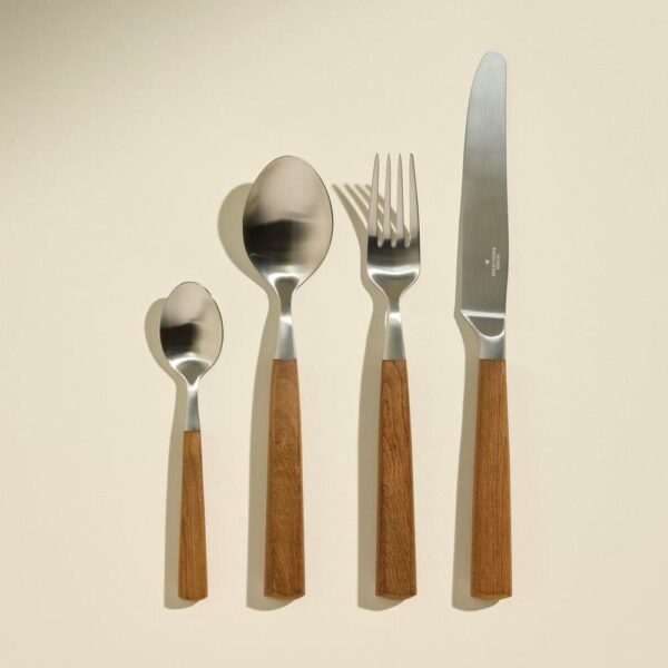 Σετ/24 Μαχαιροπίρουνα Erable - Wood, Ασημί