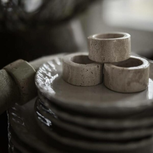 Δαχτυλίδι Πετσέτας Cleighton - Travertine, 5×H2,5