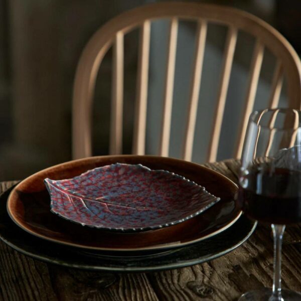 Δίσκος Hydrangea Leaf Riviera - Stoneware, 21,8×19,1×H3,3