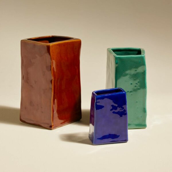 Βάζο Nomad Noisette - Κόκκινο, D9.5 x W11 x H21