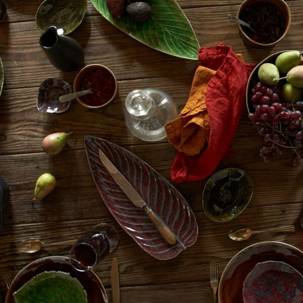 Δίσκος Strelizia Leaf Riviera - Stoneware, 39,8×17,2×H3,6