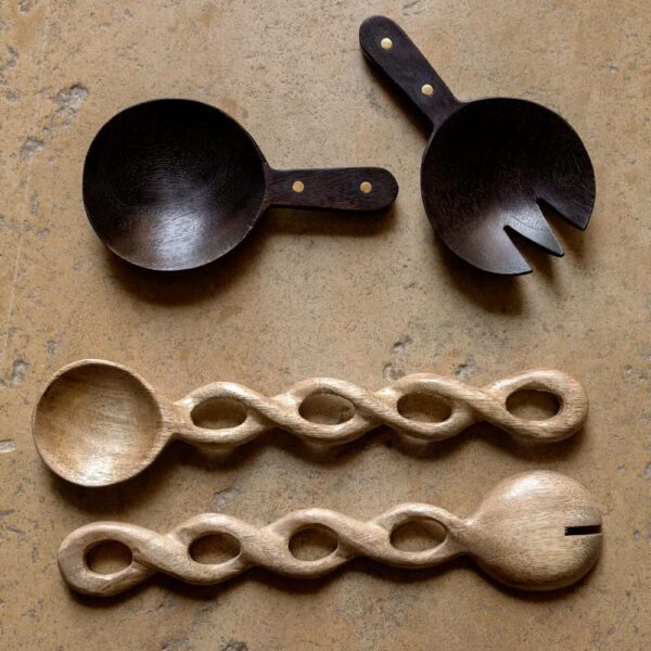 Σετ Σερβιρίσματος Σαλάτας Zen - Ξύλινο, Η17