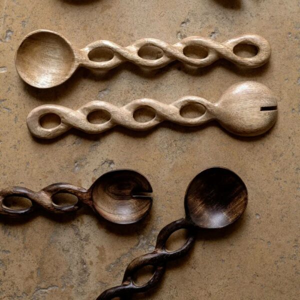 Σετ Σερβιρίσματος Σαλάτας Zoey - Καφέ, L7xD1,5xH30