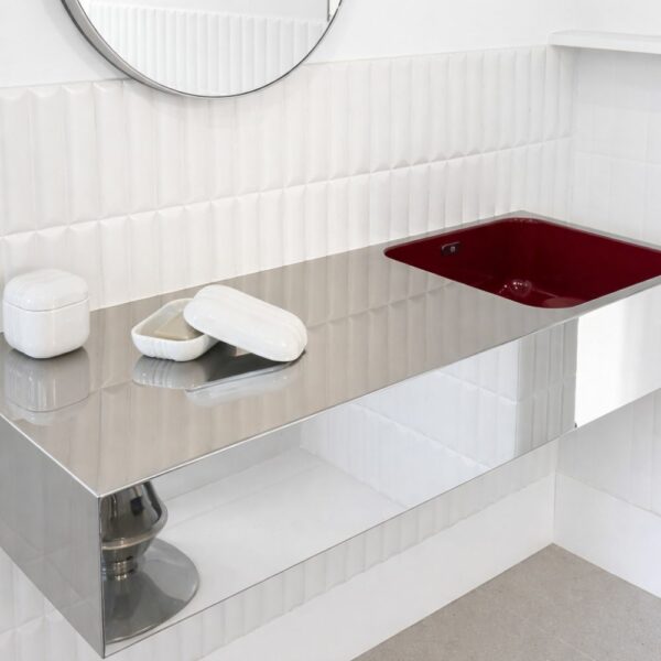 Falper Steel Νιπτήρας - Bordeaux, 120x45