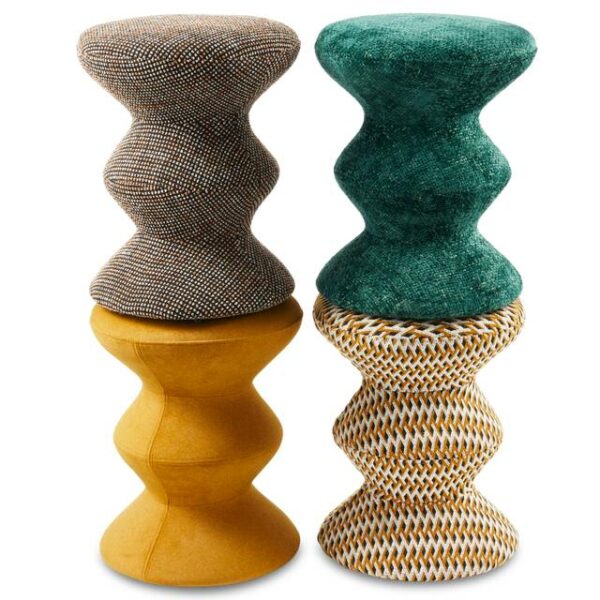 Σκαμπώ Zig Zag Speckled - Dark Brown, 36xH47