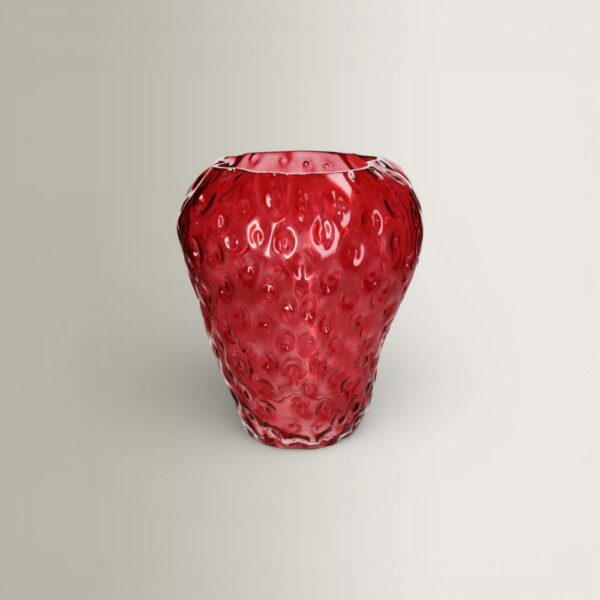 Βάζο Strawberry - Κόκκινο, 21,5x21,5x26