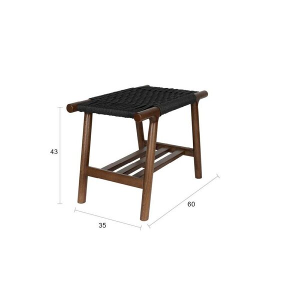 Σκαμπώ Kintaro - Walnut, 60x35x43