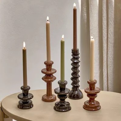 Κηροπήγιο Turrer - Σκούρο Καφέ, 9xH28