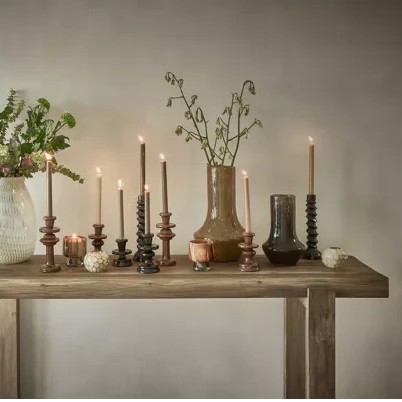 Κηροπήγιο Turrer - Σκούρο Καφέ, 9xH28