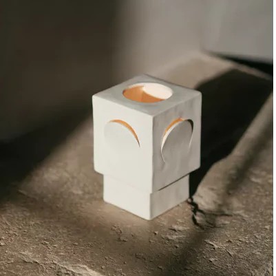 Επιτραπέζιο Φωτιστικό Eclipse - Λευκό, 13x13x20,5