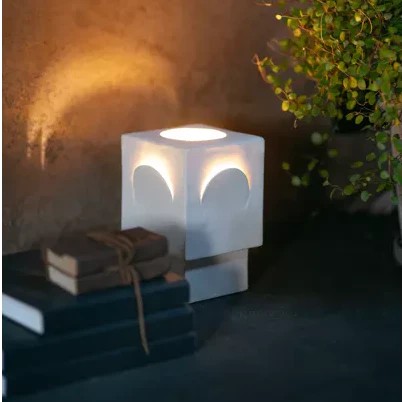 Επιτραπέζιο Φωτιστικό Eclipse - Λευκό, 13x13x20,5