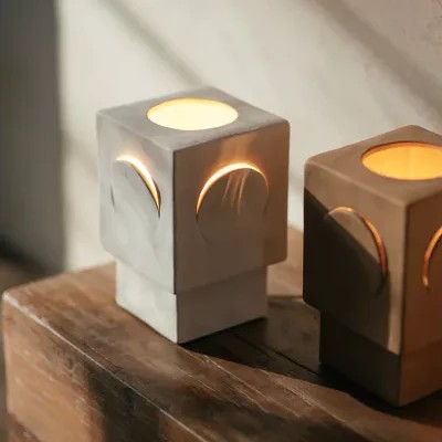 Επιτραπέζιο Φωτιστικό Eclipse - Λευκό, 13x13x20,5