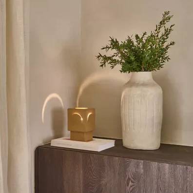 Επιτραπέζιο Φωτιστικό Eclipse - Ocher, 13x13xH20,5